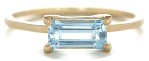 Stacking Aquamarine Ring