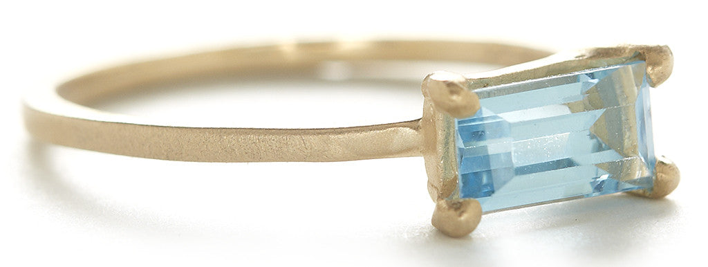 Aquamarine stacking ring deals