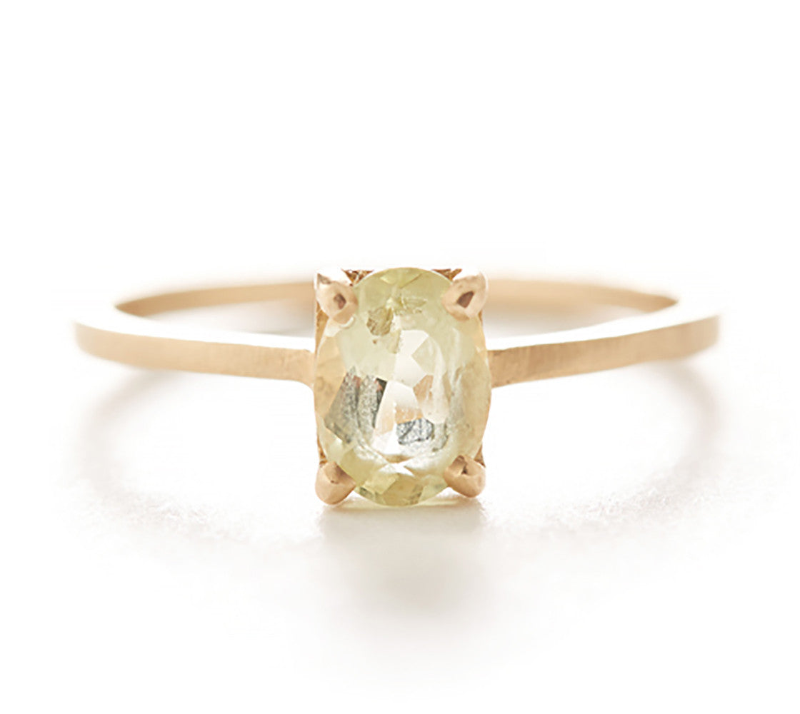 Stacking Yellow Beryl Ring