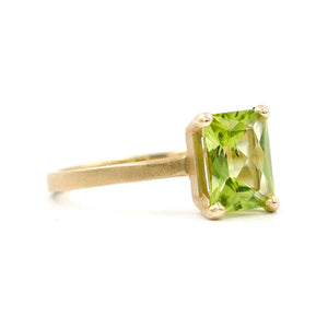 Grass Green Peridot Ring