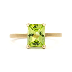 Grass Green Peridot Ring