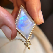 Point Made Moonstone  Kite Charm
