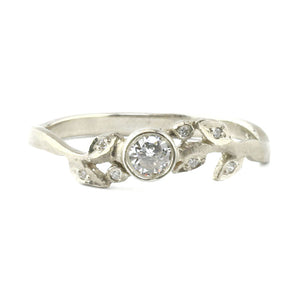 Vine Diamond Leaf Ring