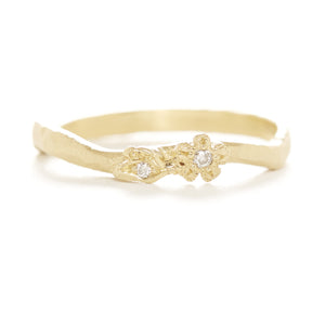 Vine Diamond Flower Ring