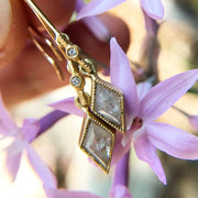 Blockette Kite Opaque Diamond Earrings